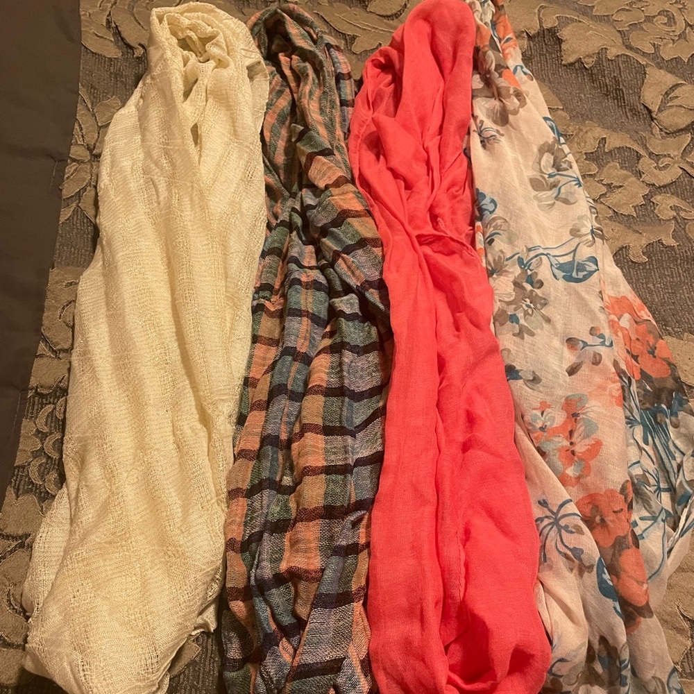 4 scarves